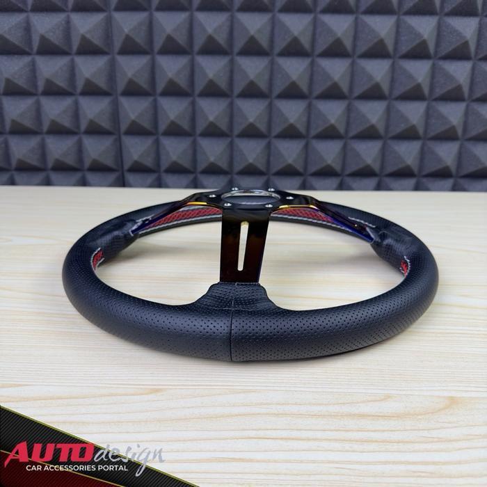 Stir Racing Mobil Nardi 14 Inch 350Mm Kulit Burntip Blue Titanium Celong Universal Car Original Dan 