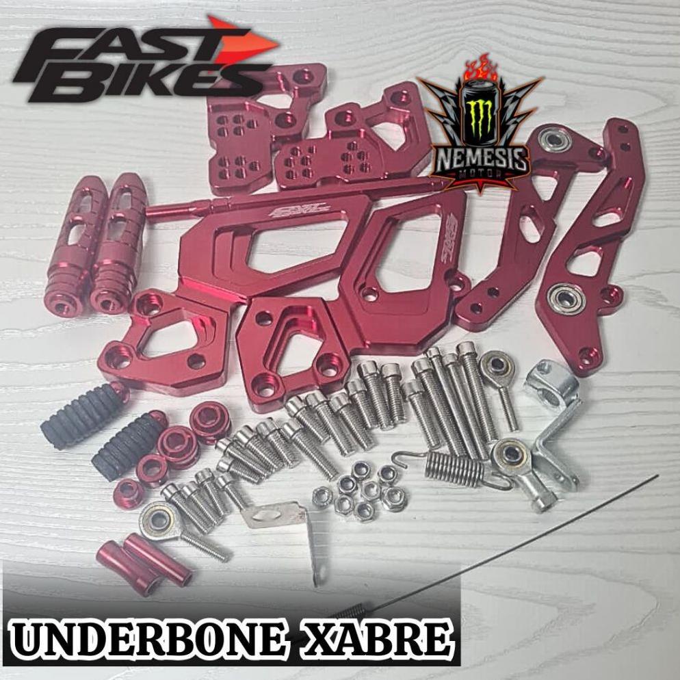 Underbone Xabre Full Cnc FootStep Underbone Pijakan kaki Xabre R15 V1 Full CNC
