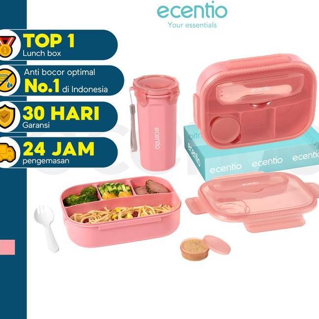 Ecentio Antispill Lunch Box Spoon Lunch Box Sauce Box 1200Mlml Bpa Free