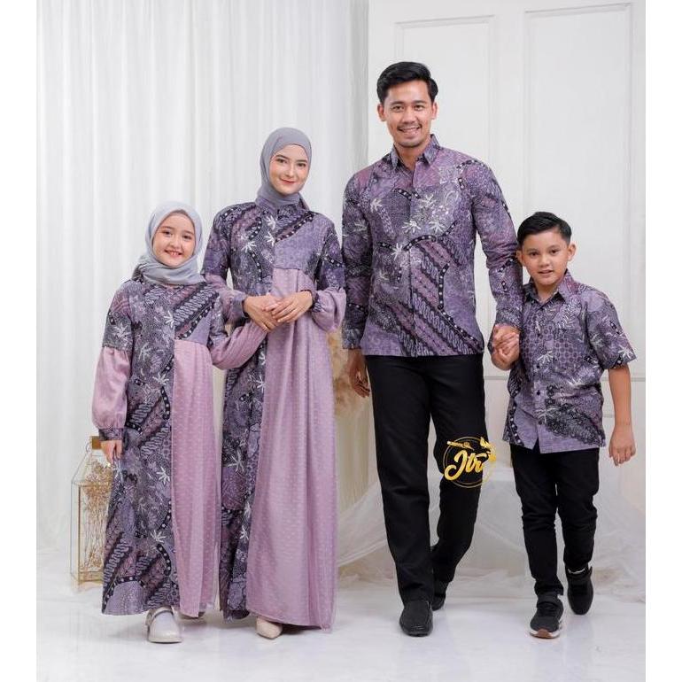 Couple Family Raya Series Couple Batik Keluarga Dress Katun Dewasa Sarimbit