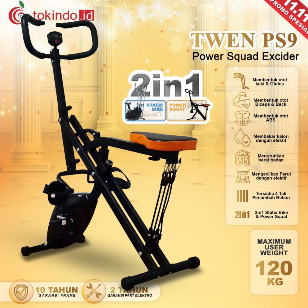 TWEN PS8 PS9 Power Squat Rider - Power Squat Sports Equipment - Power Home Squat - Alat Olahraga