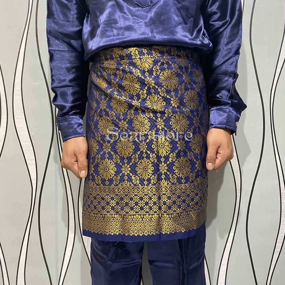 Cuci Gudang Songket Pria Melayu/Songket Bapak/Tumpak Songket/Kain Samping Melayu/Songket Palembang/K