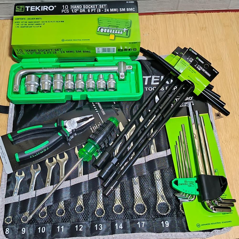 PAKET LENGKAP kunci bengkel tekiro full set tekiro / Alat Bengkel Lengkap TEKIRO / Tools Set / Kunci