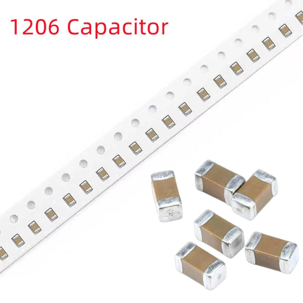 B 100pcs 1206 SMD Chip Multilayer Ceramic Capacitor 101 102 103 104 105 106 223 224 333 334 472 473 