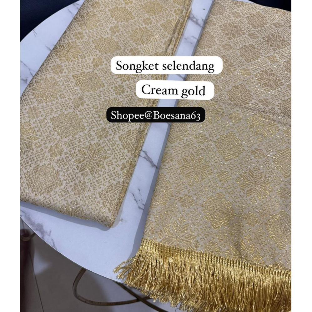 Discount SONGKET SET SELENDANG SIAP PAKAI RUMBAI TENUN SONGKET JUMBO