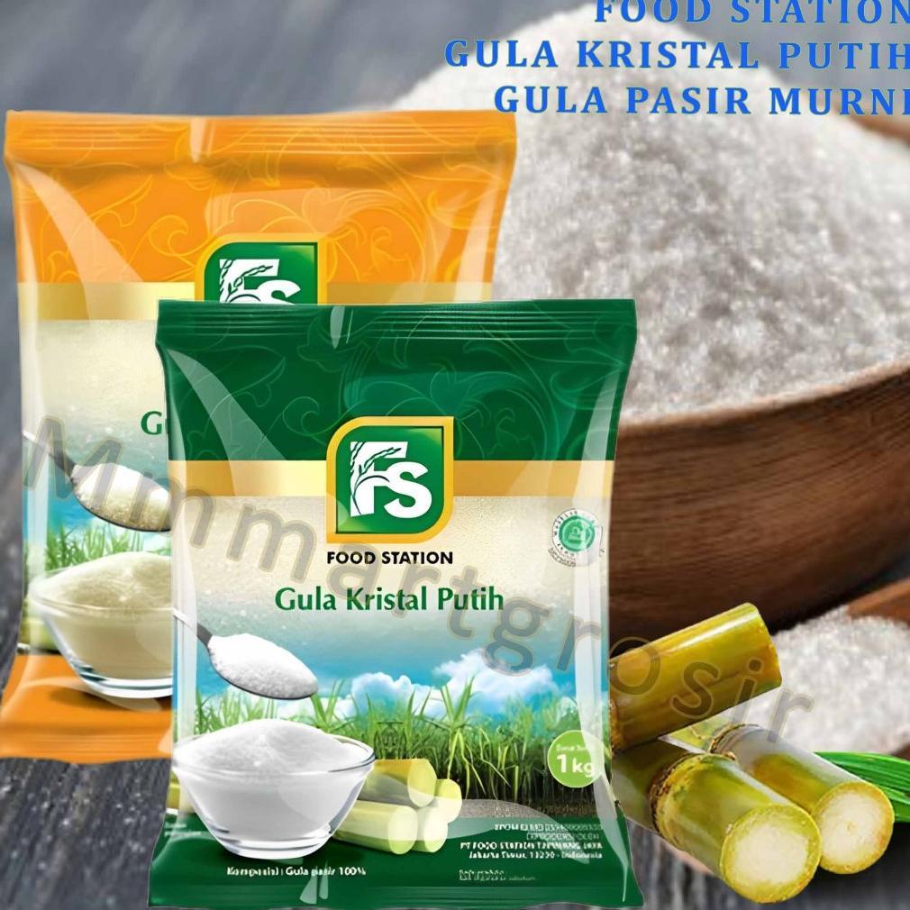 Food Station / Gula Kristal Putih / Gula Pasir Putih Murni / 1kg MR02
