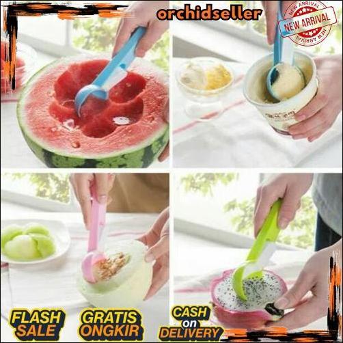 Sendok Scoop Ice Cream Buah Plastik Top Seller