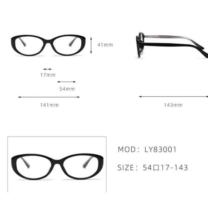 NEW ALASKA GROSIR 61 KACAMATA FRAME OVAL TR85011 SEMI CAT EYE WANITA TERBARU ANTI RADIASI PHOTOCROMI