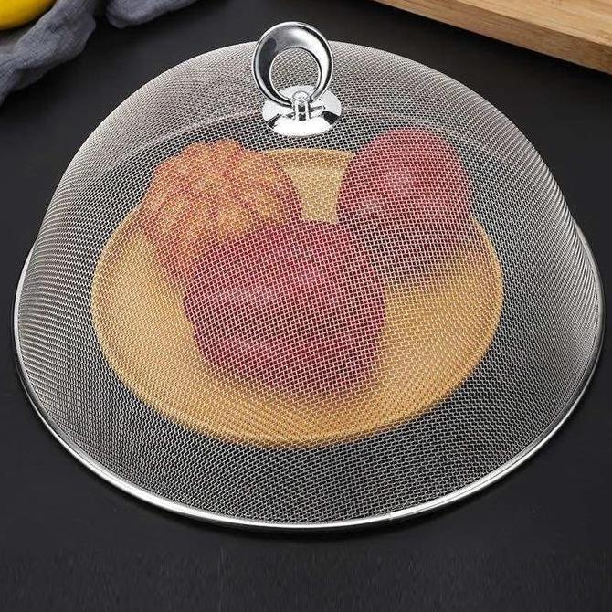 Tudung saji 28/30/35/40cm Stainless Mesh Food Cover/Tudung Saji Stainless Estetik/ Penutup Makanan M