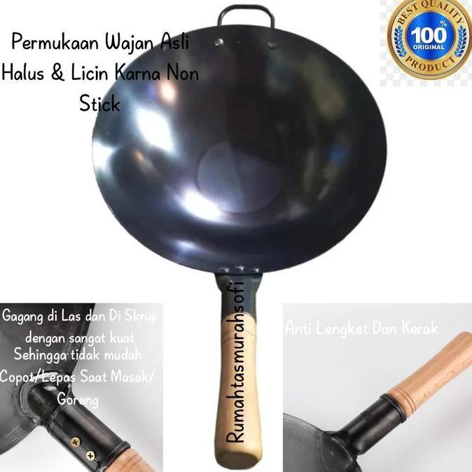Wajan Baja Wok Baja Kuali Baja Seasoning Siap Pakai