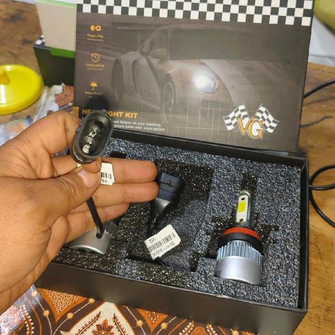 Bolham Lampu Led Mobil Universal H11 / H16 / H 8 / H19 Watt 6000 Kelvin  2 Pcs Putih Merek Vg Terbar