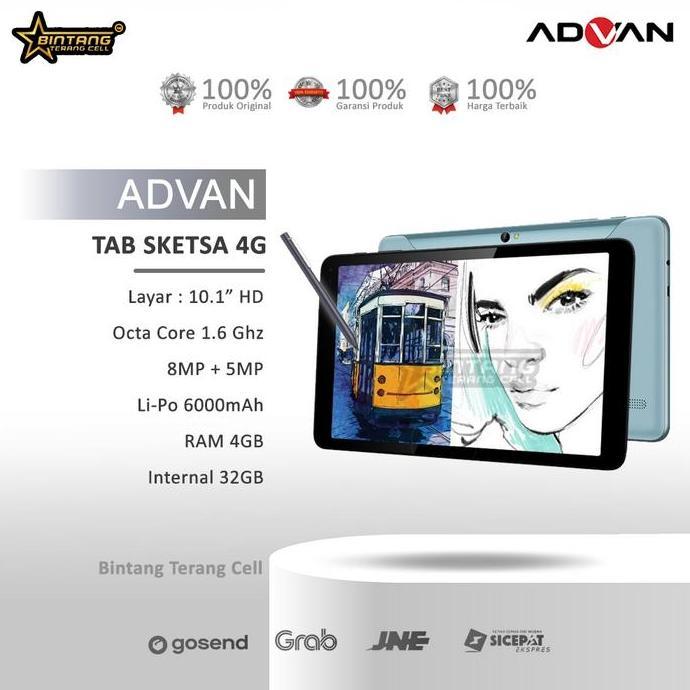 ADVAN TABLET SKETSA (TAB+COVER+STYLUSH PEN)