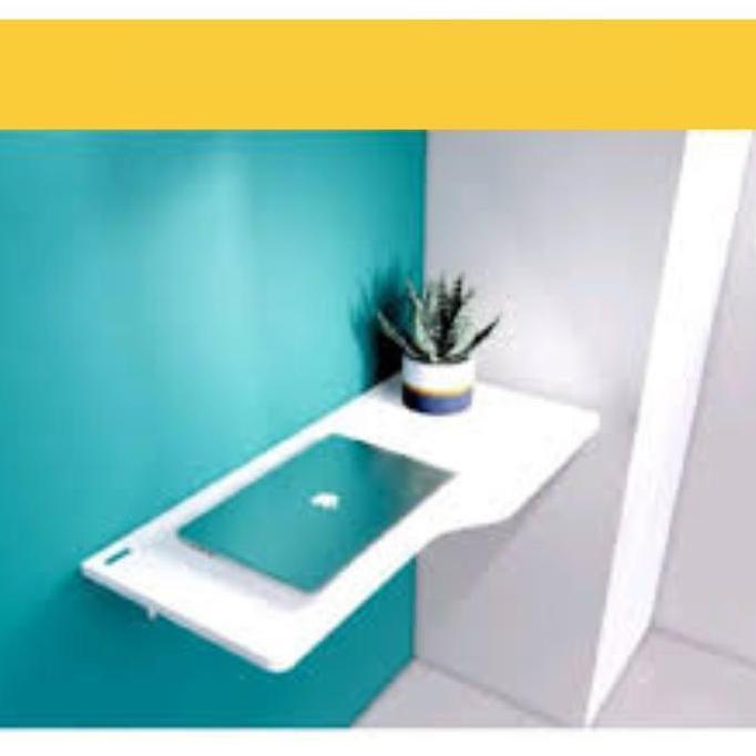 GNL Meja lipat dinding 80x40 meja belajar Kayu Furniture Minimalis Besi Promo