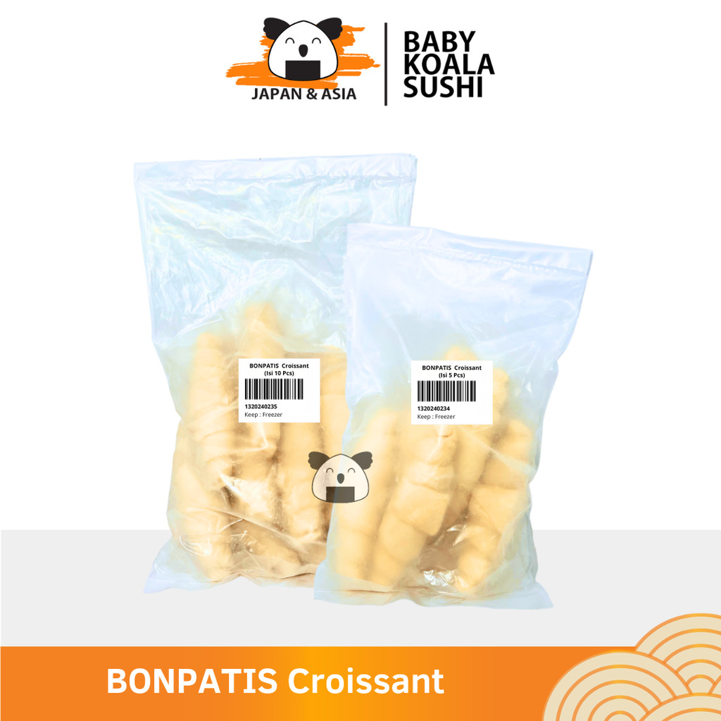 BONPATIS Croissant Butter Frozen 30g Halal | Croffle Pastry Fuff Panggang Seperti Dear Butter