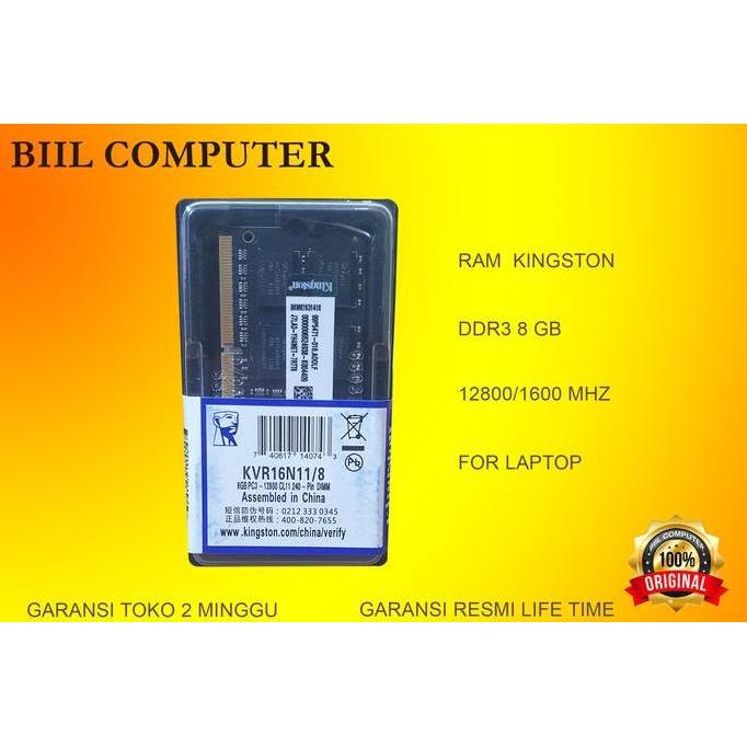 RAM DDR3 8GB KINGSTON LAPTOP