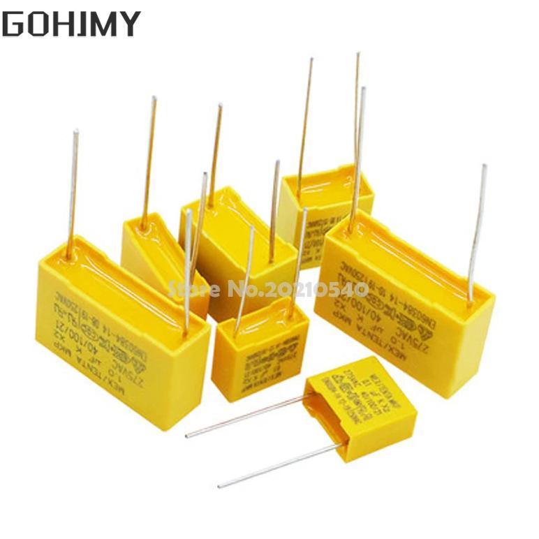 10PC X2 safety capacitor 275VAC 0.1uf 0.001uf 0.0022uf 0.0047uf 0.01uf 0.033uf 0.022uf 0.047uf 0.068
