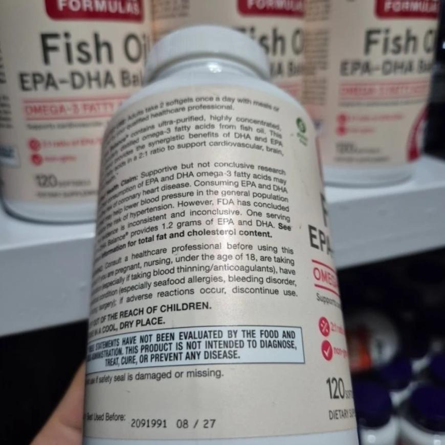 Jarrow Formulas Epa-Dha Balance, 1,200 Mg Omega-3 120 Softgels Original