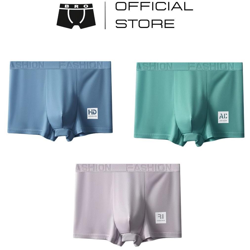UNDERBRO Peter PAKET 3 PCS Celana Dalam Boxer Pria Polyester Milk Silk