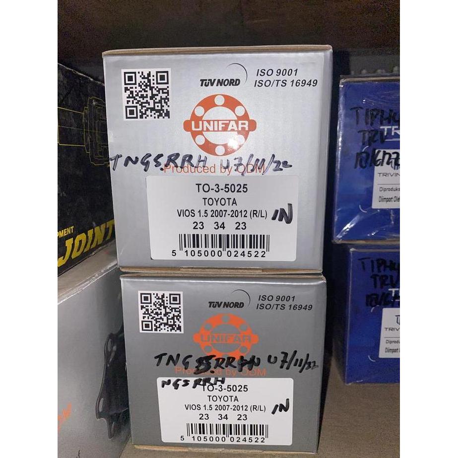 BEBAS ONGKIR - Cv joint dalam vios old unifar 2004-2012