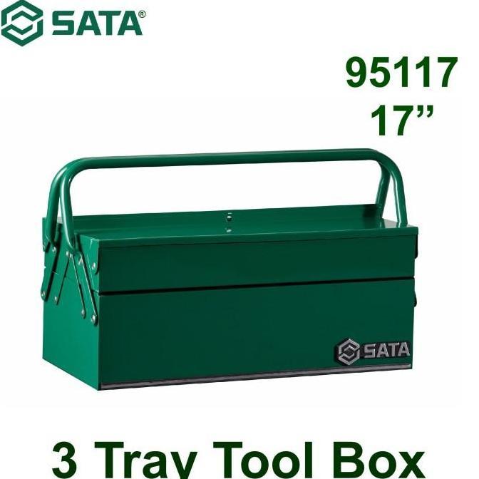 XAVIERY Kotak perkakas Toolbox 95117 Susun 3-Tray Tool Box 17" Sata Tools
