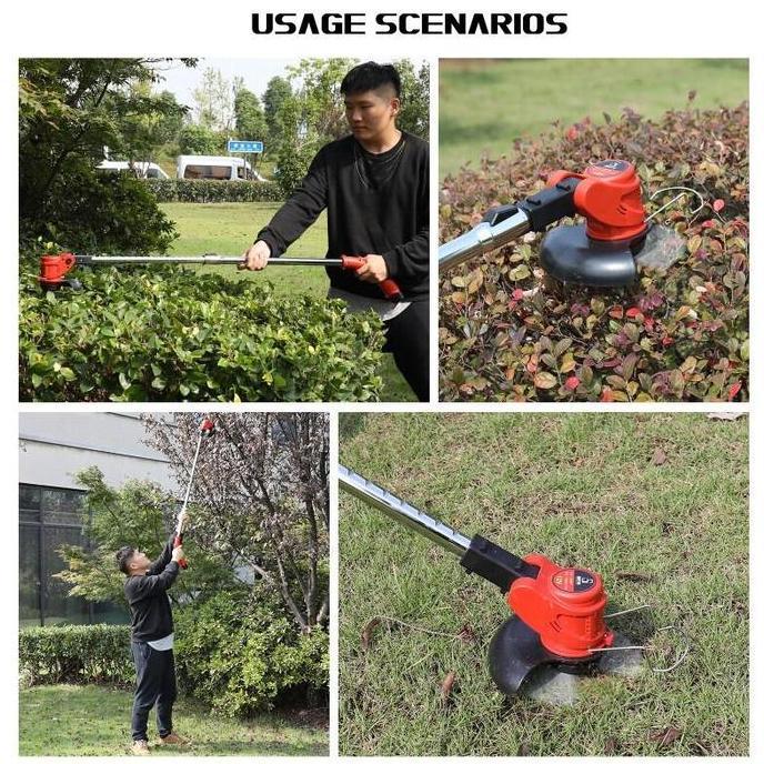 Reaim Mesin Pemotong Rumput 588Vf Baterai Kecepatan Tinggi Tanpa Kabel Rumput Taman [Peralatan Lengk