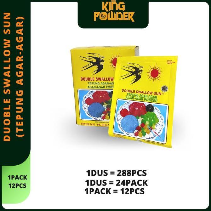 Agar Agar Swallow | Agar Agar Double Swallow Sun | Jelly Powder 1 dus