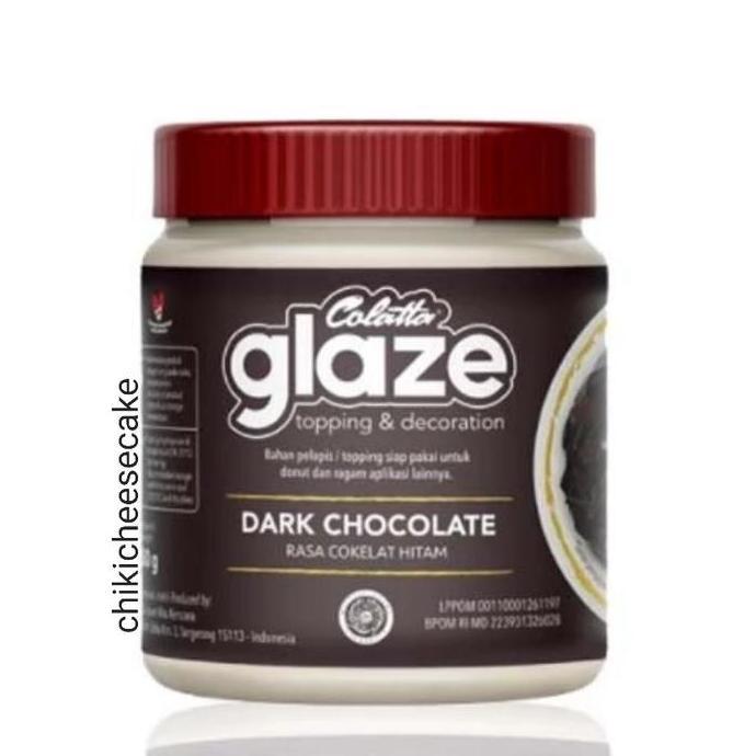 COLATTA GLAZE DARK DONAT COKLAT 250 GRAM COKELAT TOPPING