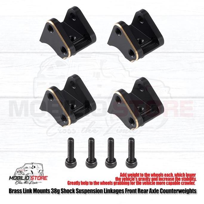 Brass Links Mounts Shocks Suspension Linkages Axle for Axial SCX10 II