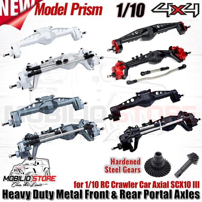 Heavy Duty Metal Portal Axles for 1/10 RC Crawler Car Axial SCX10 III