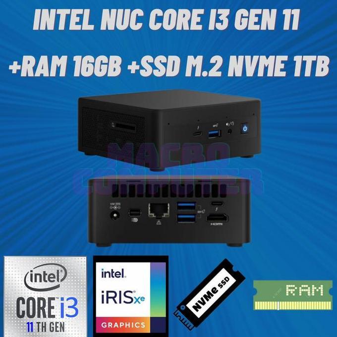 INTEL NUC i3 GEN 11 NUC11PAHi3 +SSD +RAM