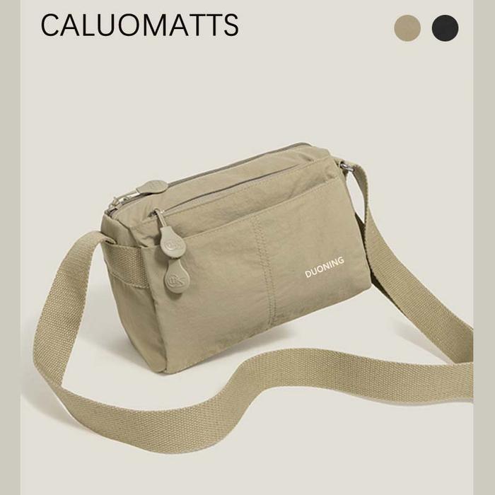 CaluomattsTas Selempang Wanita Baru Tahan Air Tas Kain Ultralight Tahan Air Multi Kompartemen Tas Pe