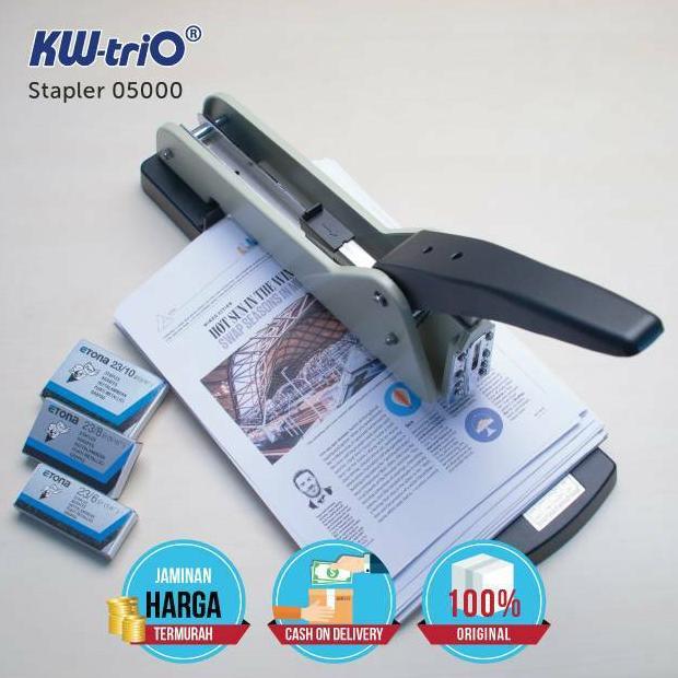 STAPLER HEKTER BESAR JILID TENGAH DAN PINGGIR KW-TRIO 5000, mirip 12L MAX.  Gratis isi