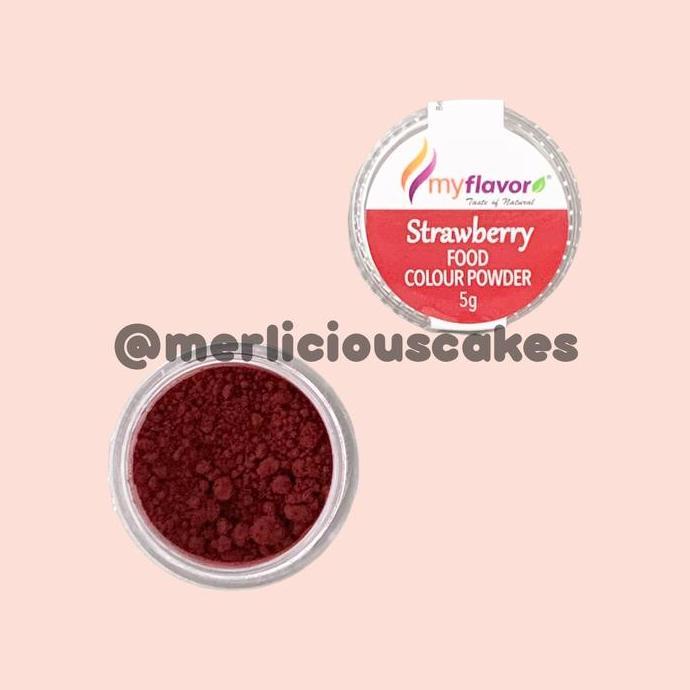 Strawberry Food Colour Powder My Flavor Pewarna Makanan Bubuk 5 Gram