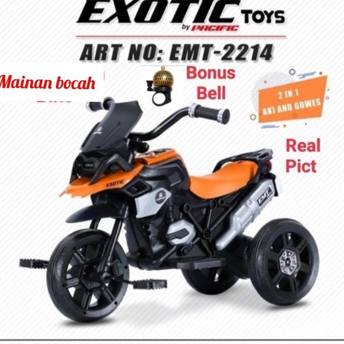 Motor Aki EMT 2214 2in1 Aki dan Gowes Roda tiga sepeda