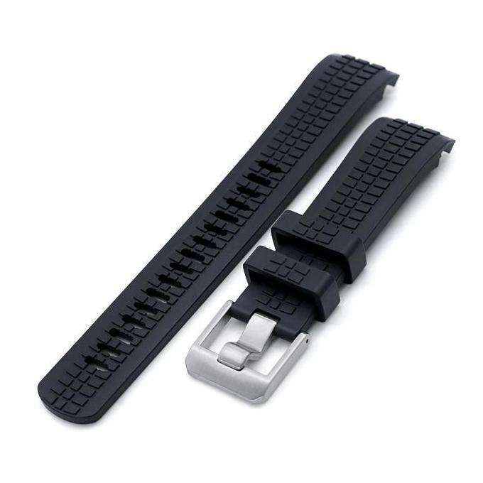 22mm CRAFTER BLUE CB11 Rubber Strap HITAM for Seiko 5 SRPD SKX007