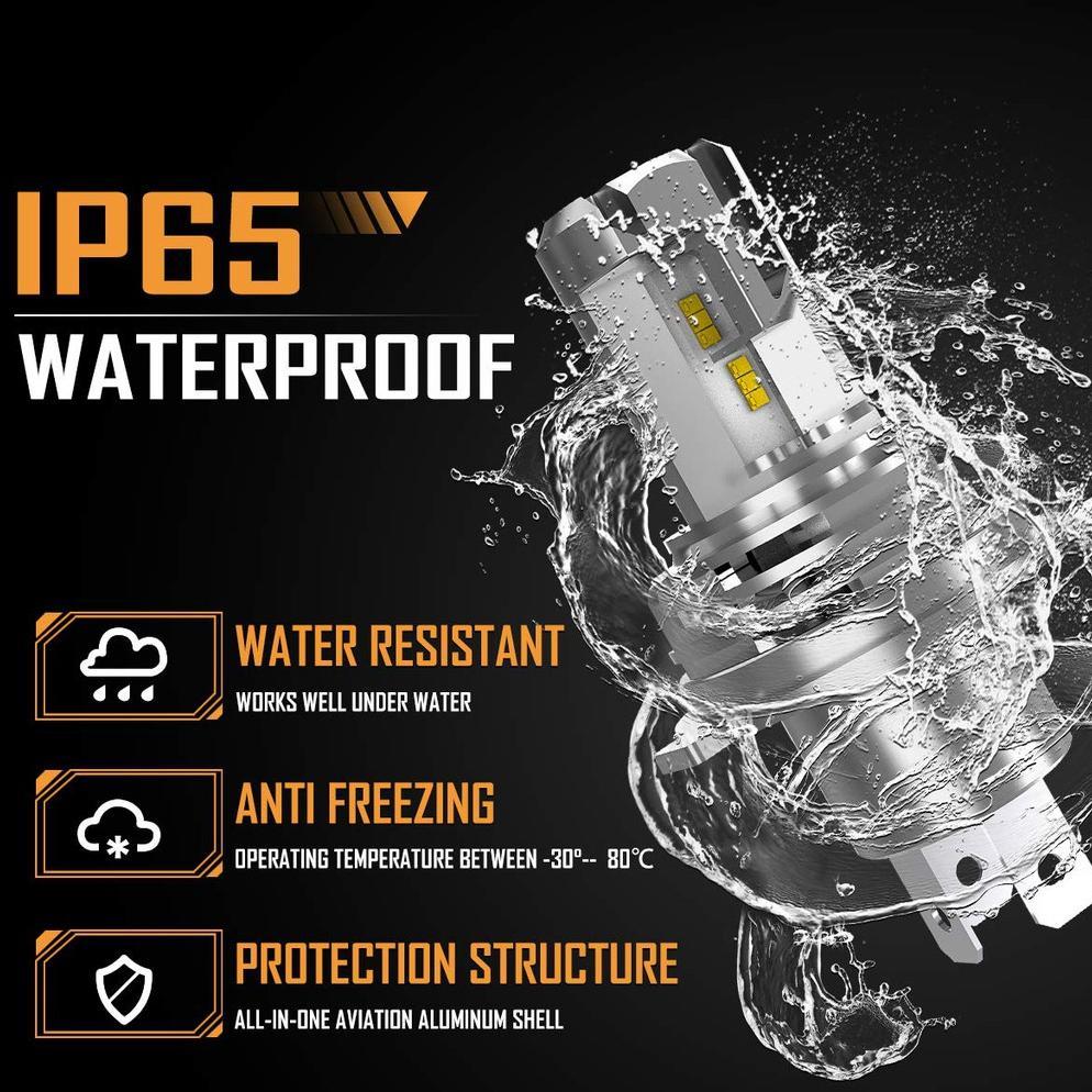 VRtec Lampu Mobil LED M3 H4 ZES Chips 2 Pcs Headlamp Hi Low Beam High Quality