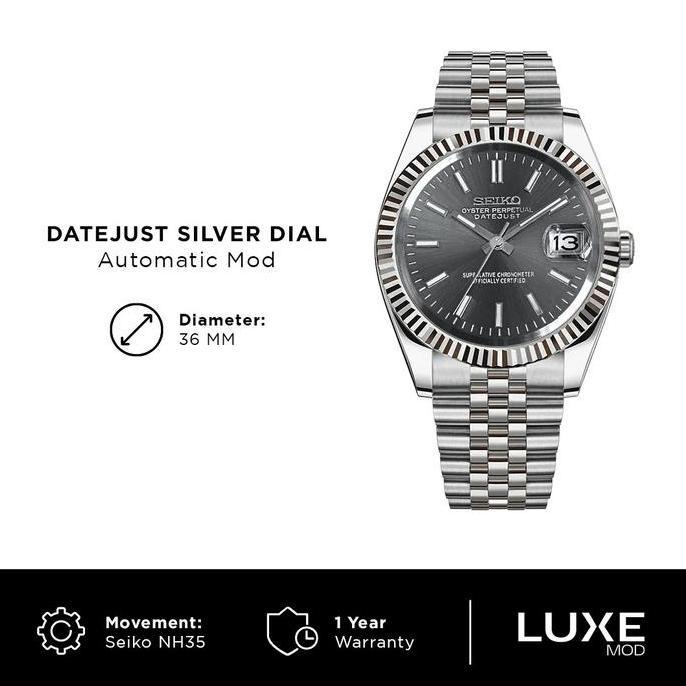 Seiko Datejust Grey Dial NH35