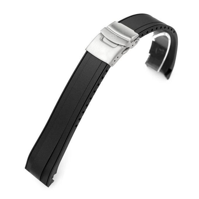 22mm Strap-X Pro SRX1A Rubber Strap Black Hitam untuk Jam Tangan Seiko Samurai King Samurai
