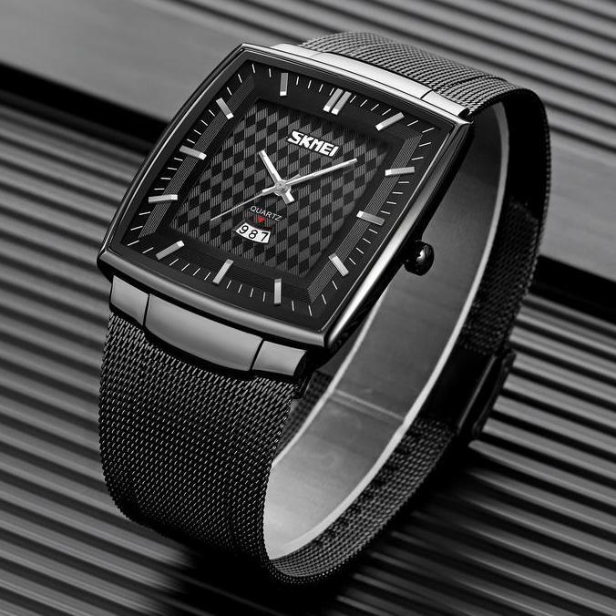 BERDOSS_BALIMAY - JAM TANGAN PRIA ANALOG TALI STAINLESS STEEL BERCAHAYA SKMEI 9311