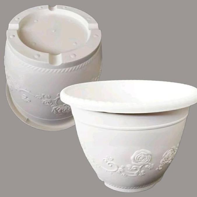 Tanaman Hias Jumbo Pot Putih 50 Tebal Kebun Desain Taman Pot 50 Besar Diameter 50 Cm Tinggi 38 Cm Di