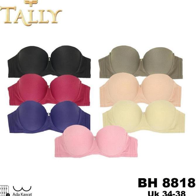 Ceceteteh12 - TALLY 8818 Bra BH Wanita | Ada Kawat | Busa Tipis | CUP A | Kait 2 | 1/2 Half Cup | Ta