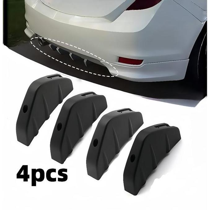 Ditatashpop - 4pcs Winglet Belakang Mobil Car Carbon Fiber Patter Modified Berbagai Jenis Mobil Peli