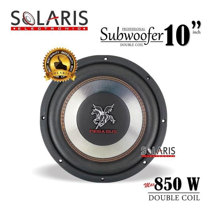 Promo SUBWOOFER 10 Inch 850 Watt DOUBLE COIL Pegasus PG-1035 Model BARU Diskon