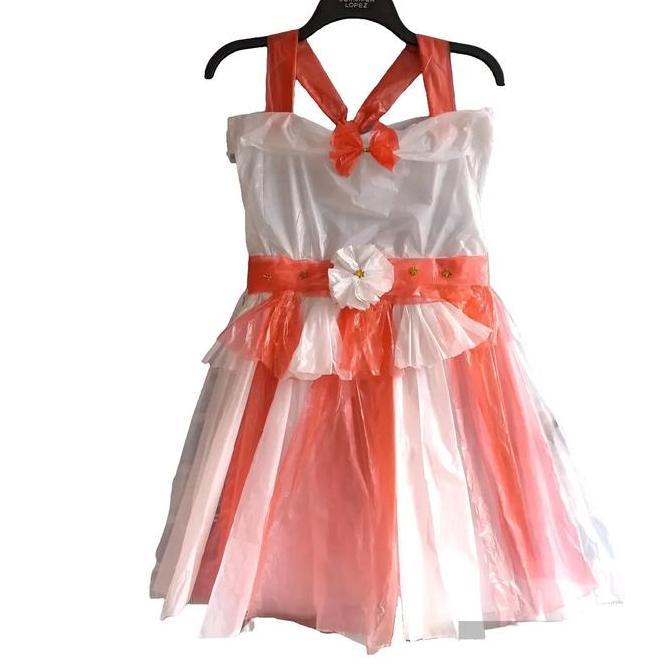 TERLARIS kostum merah putih,kostum daur ulang 17 agustus,kostum karnaval,kostum kresek (pita) READY 