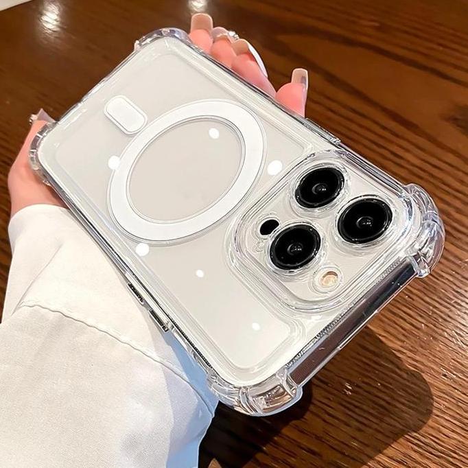 Case  untuk Realme 9i MAGSAFE Wireless Anti CRACK Bumper Magnetic Transparan Clear Softcase