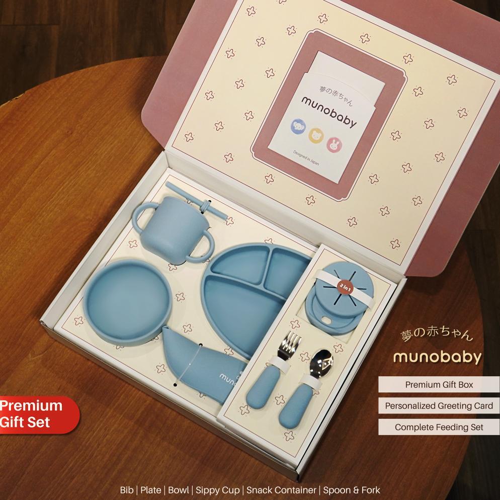 COCOMALL Hampers Bayi Kado Lahiran Anak Perempuan Laki Laki - Parcel Mpasi Peralatan Makan Silikon 1