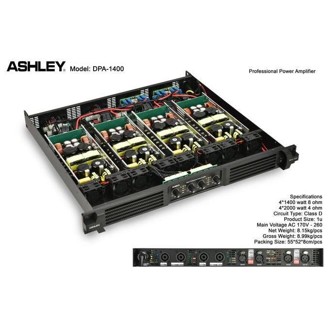 Promo POWER AMPLIFIER ASHLEY DPA1400 DPA 1400 ORIGINAL Diskon