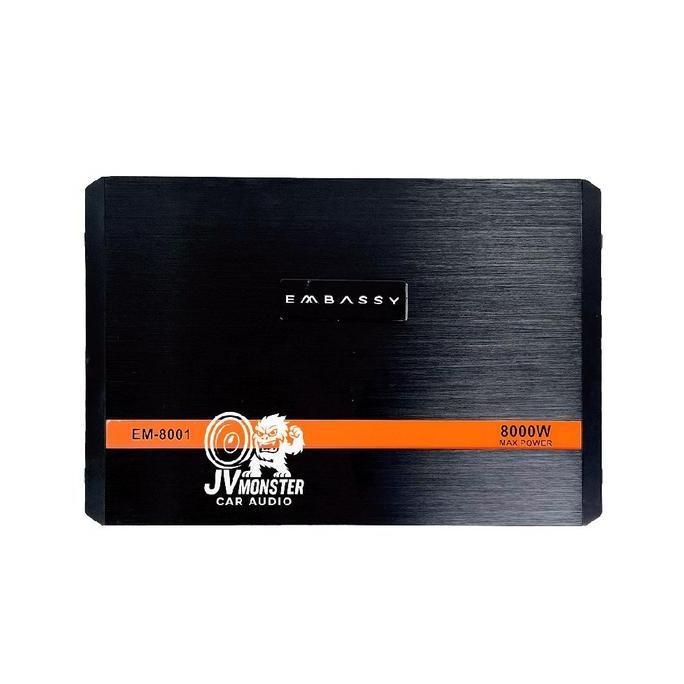Promo EMBASSY Power Monoblok EM-8001 1 Channel Mosfet Power Amplifier Class D 8000W Max Output 4 Ohm