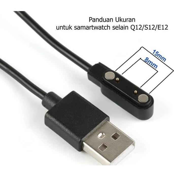 Kabel Charger Jam Tangan Imo Imoo Smartwatch Anak Q12 IP67 Z5 Z6 W33 Evercoss B5 J1 Casan Magnet mur