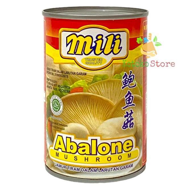 Ready  Mili Abalone Mushroom Kaleng / Mili Jamur Tiram Abalone Kaleng 400gr